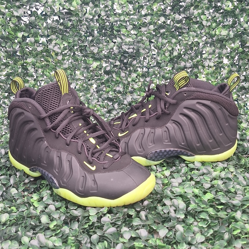 Nike Little Posite One GS Black Volt HF0977 001-Kids Green Foamposite